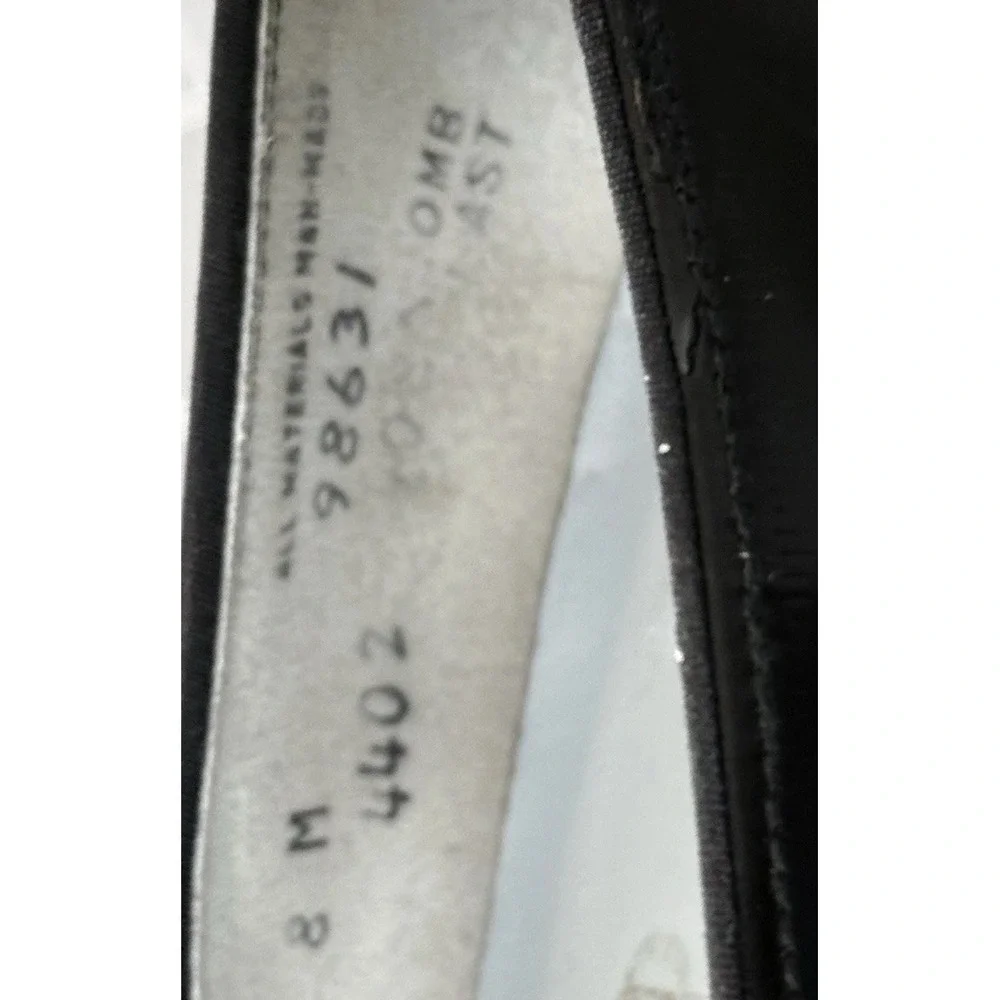 VTG Women's Pump Shoe Black Patent Leather By Charm Step 8M Silver Buckle VGUC